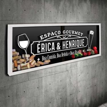 Imagem de Porta Rolhas e Tampinhas Panorâmico - Espaço Gourmet- Quadro Novo, Bra