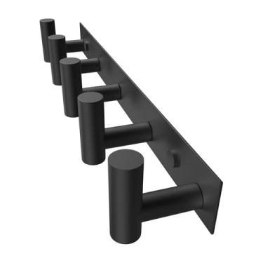 Imagem de Gzfatyong Cabideiro montado na parede, suporte de parede em forma de T de 12,7 cm para pendurar, gancho de aço inoxidável resistente para toalhas, roupões de chapéu, toalha no banheiro, cozinha,