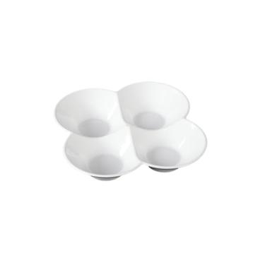 Imagem de Prato de mesa branco, imitação de porcelana lanche multi-grade prato de lanche -451-9