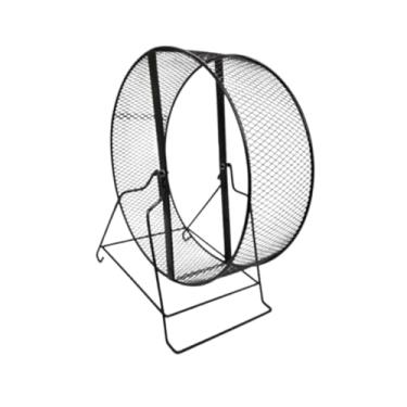 Imagem de IEUDNS Roda de exercício de hamster de metal com suporte, malha anti -slip silenciosa roda de corrida acessórios de gaiola estável para ratos esquilo, 26cm