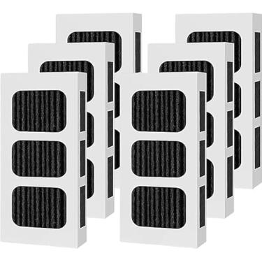 Imagem de Pacote com 6 filtros de ar de geladeira de substituição para PAULTRA2, compatível com Frigidaire Pure Air Ultra 2, Pure Air Ultra II, Pureair Ultra ii e Electrolux 242047805, 5303918847, EAP12364179
