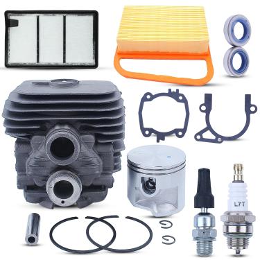 Imagem de AUMEL Kit de junta de pistão de cilindro 4238 020 1202 50 mm para serra de corte Stihl TS410 TS420 TS 410 420 com vela de ignição e filtro de ar