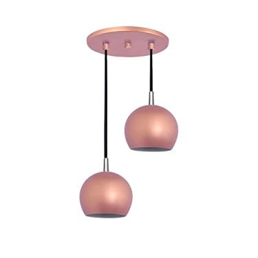 Imagem de Lustre Pendente Bali 2 Lamp E27 Rosê