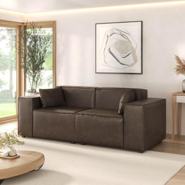 Imagem de Sofá 2 Lugares 220cm Baobá Cabecasa Madeiramadeira Castanho