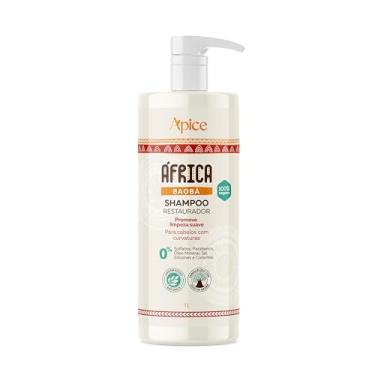 Imagem de Ápice Shampoo África Baobá Restaurador | Limpeza Suave e Hidratação para Cabelos Cacheados e Ondulados | 1000ml