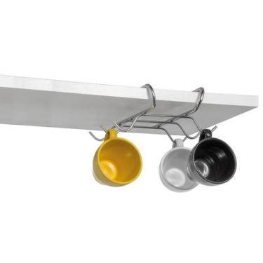 Imagem de Organizador Armário de Cozinha Porta Xicaras Suporte Canecas Sem Furo 