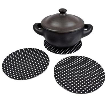Imagem de Descanso de Panela MDF + Capa Estampada Para Mesa de Jantar Kit 03 Peç