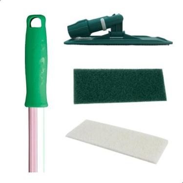 Imagem de Suporte LT Verde Limpa Tudo com Fibras e Cabo Verde 1,40mt Aluminio - 