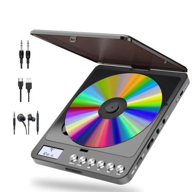 Imagem de Leitor de cd portátil hovoynn Bluetooth fm Transmissor 2000mAh