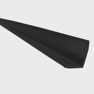 Imagem de Kit 5 Caixas com 75 M Cantoneira em L Pvc Protetor de Canto 25x25mm Barra 300cm Bariri Preto