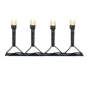 Imagem de Pisca 200 LED macho femea C/8 func 127V branco quente 15m