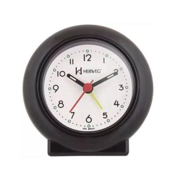Imagem de Relógio Despertador Herweg 2611 034 Preto Fluorescente