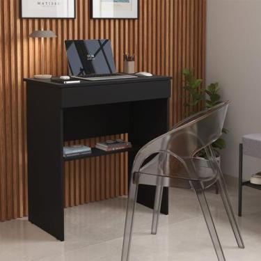 Imagem de Mesa P/ Computador Vitória Home Office 1 Gaveta - Preto - MJR MOVEIS