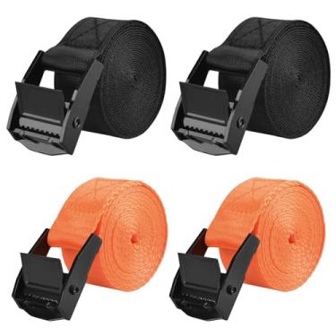 Imagem de TRIWONDER Cinch Tiras de amarrar fivela de came correia de amarração de nylon pequena catraca cintos resistentes para embalagem bateria de carga bicicleta carro rack de teto caiaque caminhão