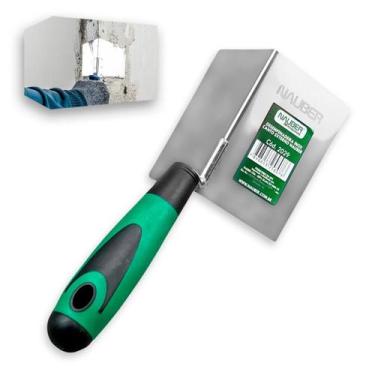 Imagem de Desempenadeira de Canto Nauber Externo e Interno Aço Inoxidável Massa 