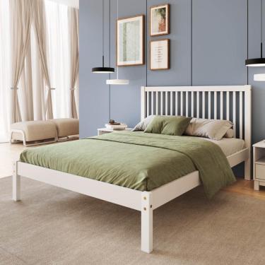 Imagem de Cama de Casal de Madeira Maciça para Colchão 138x188cm Multimóveis CR35276