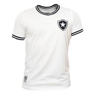 Imagem de Camisa Botafogo Jacquard Branca - Masculino - RetrôMania, M, Branco