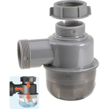 Imagem de QruiLanTu Sifão De Pia 1 1/2'' P-Trap Substituição Upgrade Visível Removível Fácil Limpar Válvula Drenagem Adequado Para Cozinha, Banheiro, Triturador Lixo Acessórios Tubos (Rosca Macho)