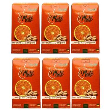 Imagem de 6 Erva Mate Chimarrão ORIGEM DO MATE LARANJA GENGIBRE 500gr