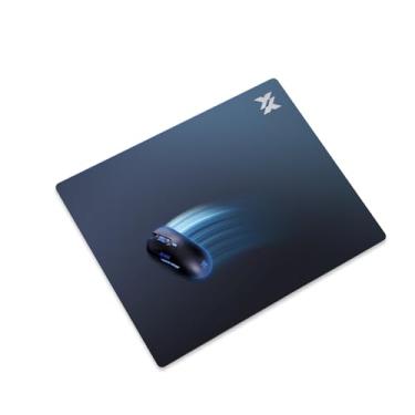 Imagem de IPASON Mouse pad para jogos de vidro temperado superfície microgravada ultra-suave e precisão melhorada e velocidade resistente a impactos e arranhões antiderrapante base de borracha de silicone de