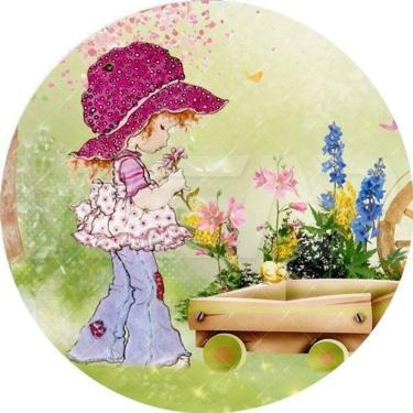 Imagem de Painel Redondo 3D Sublimado Jardim Sarah Kay Frd-1450