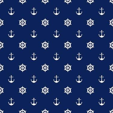 Imagem de Papel De Parede Adesivo Lavável Azul Ancoras 3m