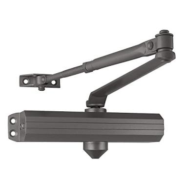 Imagem de Fecho de porta de alumínio fundido comercial de grau 1 para uso pesado para lojas, modelo Lawrence Hardware LH5016 - para entradas/portas de alto tráfego. Norton 1600 Footprint, Dark Bronze (DU)