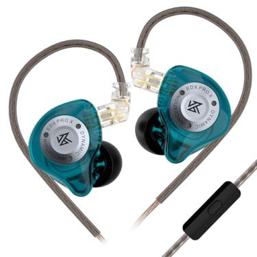 Imagem de Fones de ouvido intra-auriculares KZ EDX Pro X, fones de ouvido HiFi IEM, som de graves profundos com cabo destacável, para DJs cantores audiófilos
