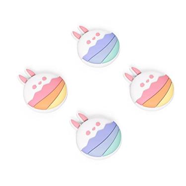 Imagem de PlayVital Tampas de joystick para Nintendo Switch, alças de polegar para Switch Lite, capa analógica para OLED Joycon Thumb Grip Caps - Coelhinho da Páscoa