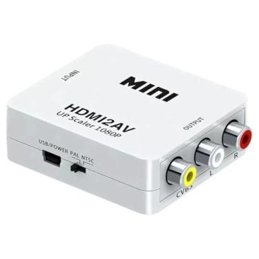 Imagem de Conversor HDMI para RCA AV 3 Cores 720p/1080p – Adaptador Vídeo Composto para TV Antiga, Xbox, Nintendo 64, PC e Notebook