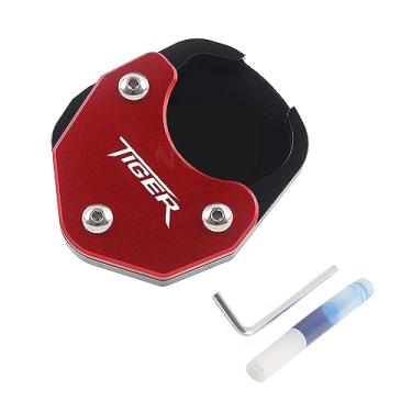 Imagem de Acc-Creativity Suporte de pé de motocicleta com ampliador lateral para placa de extensão compatível com Triumph Tiger Sport 660 (vermelho)
