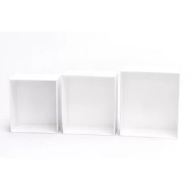 Imagem de Kit Trio De Nicho Médio Decorativo Quarto/sala 100% Mdf Branco