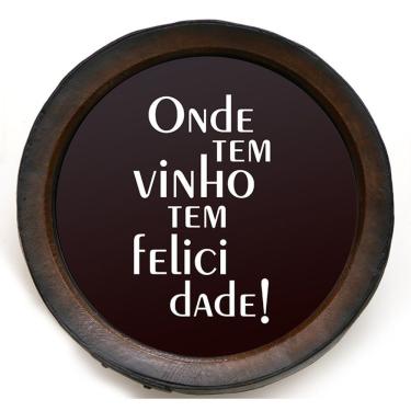 Imagem de Quadro Decorativo Porta Rolhas Redondo Felicidades - Pequeno