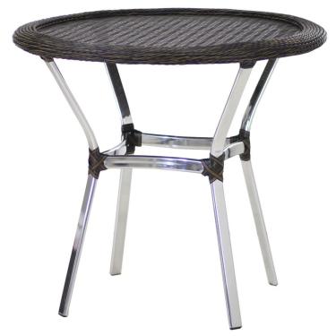 Imagem de Mesa Ascoli Tampo Tramado Em Alumínio Para Cozinha, Edícula, Jardim E Piscina Pedra Ferro