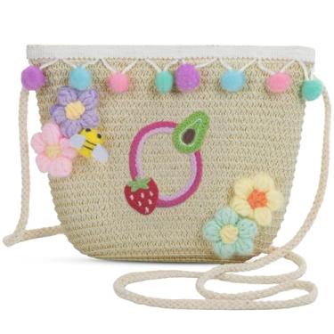 Imagem de Sacola feminina pequena de palha de palha para praia de verão 2025, bolsa de praia de palha de tecido para mulheres 2025 (O, marrom), Marrom