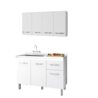 Imagem de Armário de Cozinha Suspenso Mara Com Balcão De Pia Anita 120m Sem Tamp