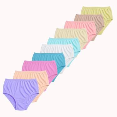 Imagem de Kit 10 Calcinhas Femininas Calçola Senhoras Plus Size Cós Alto - Queen