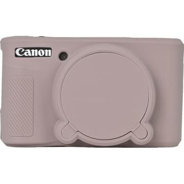 Imagem de BMAOLLONGB Capa Para Câmera Sx740, De Silicone Fina E Leve, Corpo Inteiro, Borracha Canon Powershot Sx730 (Cáqui)