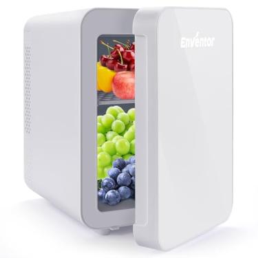 Imagem de Enventor Mini Refrigerador Para Cuidados Com A Pele, Portátil De 4L Energia Ac+Dc, E Aquecedor, Quarto, Carro, Escritório, Maquiagem, Cosméticos (Branco)