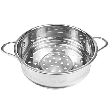 Imagem de LNQ LUNIQI Panela A Vapor De Aço Inoxidável Com 6,3" Espessura, Grelha Redonda Para Cozimento, Cesta Alimentos Inserção Em Cozinha, Bolinhos Massa Dim Sum (16 Cm)