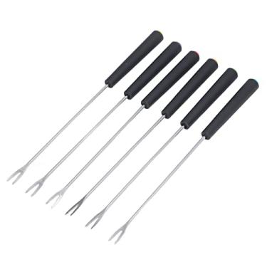 Imagem de Conjunto de Garfos para Fondue, 23 Cm de Comprimento, Garfos de Aço Inoxidável Fáceis de Segurar, Seguros, Duráveis, Resistentes à Corrosão para Bolo de Chocolate para Fondue de Queijo