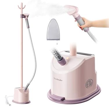 Imagem de Newbealer Vaporizador De Roupas Vertical - 1500 W, Tamanho Normal, Vertical, Com Pedal, Tanque Água Grande 1,7 L (57,5 Oz), Aquecimento Rápido 45 Segundos, Vaporização Potente 50 Minutos, Desligamen
