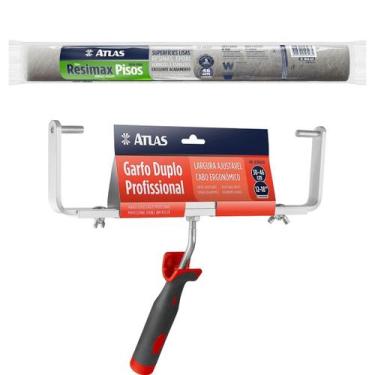 Imagem de Rolo de Pintura Resimax + Garfo Duplo Atlas Profissional