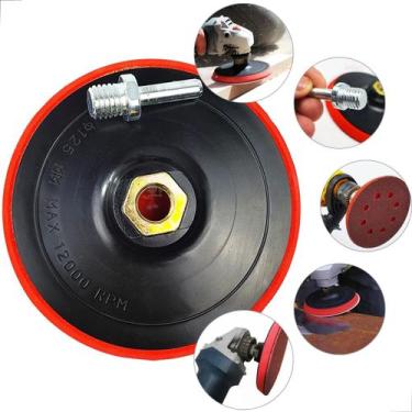 Imagem de Suporte Para Lixa e Boina 125mm 5" Disco Prato De Borracha Furadeira L