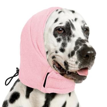 Imagem de AOFITEE Protetores de orelha para cães, protetores de ouvido para cães, proteção contra ruído, capuz calmante para cães, protetores de ouvido macios com cancelamento de ruído de cachorro, capa de