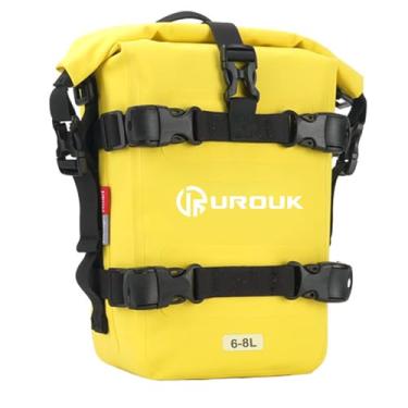 Imagem de UROUK Bolsa à prova d'água de 6 a 8 L para motocicleta com barra de colisão com moldura lateral com alça de ombro – Equipamento essencial para motocicletas