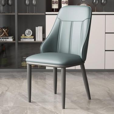 Imagem de Conjunto De 4 Cadeiras De Jantar De Luxo Leve, Mesa De Cozinha Estofada De Alta Resiliência E Cadeiras Com Encosto E Pernas De Metal, Sala De Jantar, Quarto Ou Poltr, Black Legs-blue, 2 pieces