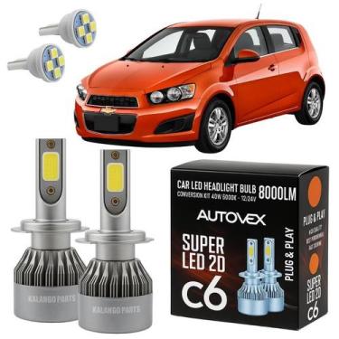 Imagem de LED H7 Super Branca Farol Baixo Automotiva Sonic 2012 A 2014 - Autovex