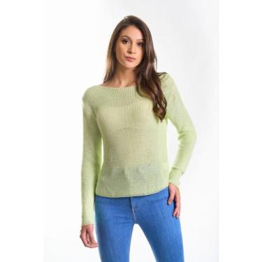 Imagem de Blusa feminina tricot inverno -359 mimo malhas - MIMO MALHAS , Verde c