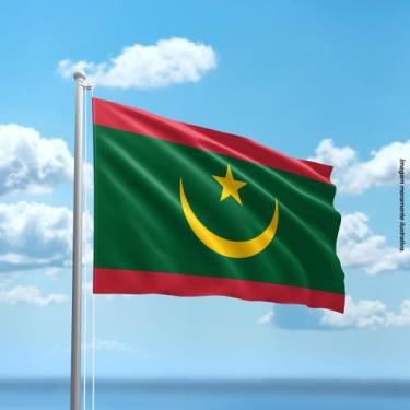 Imagem de Bandeira da Mauritânia 80cmx140cm Tecido Oxford 100% Poliéster - Prese